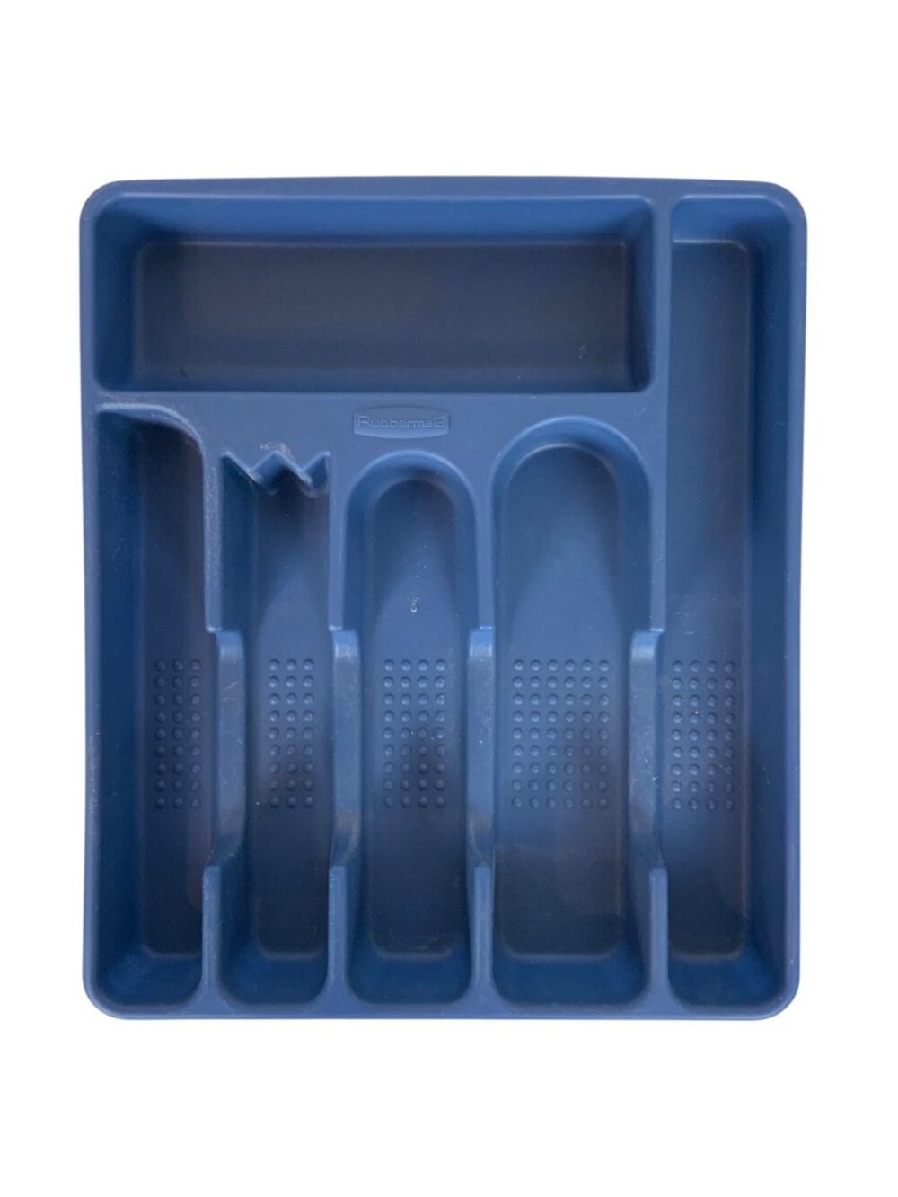 Rubbermaid Blue 6 Compartment Cutlery Utensil Kitchen Drawer Organizer 2925